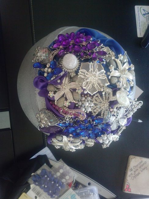 ** updated ** Dress and Brooch Bouquet pics