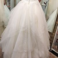 Bustled with buttons in line