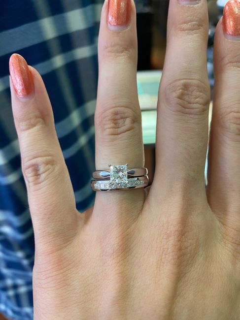 For those of you with solitaire cut stones, what style of wedding band do you have?! - 1