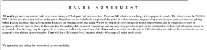 sales agreement