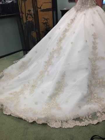 I said Yes to the dress!  Now the veil...lol