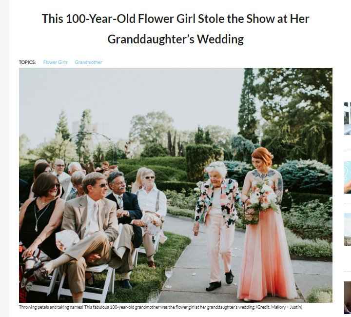 Grandmother flower girl on sale wedding