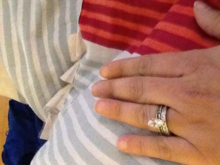 show me your wedding band e-ring combos! :D