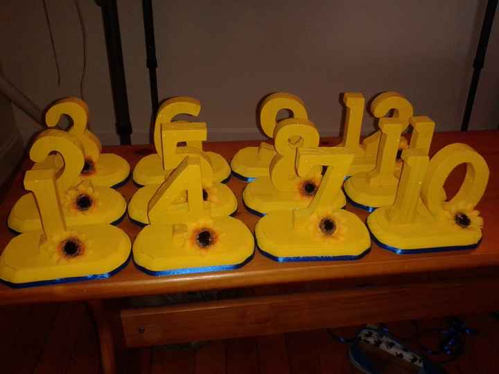 DIY table numbers complete!