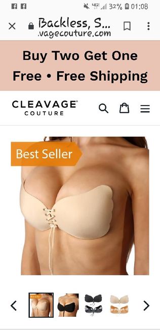 Backless strapless bra, built in cups or both? - 1