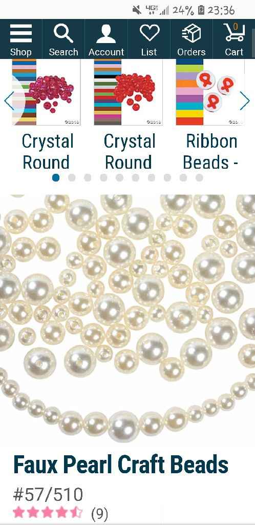 Need faux pearls for vase fillers - 1
