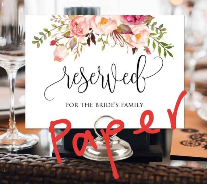 Reserved seats/table - 3