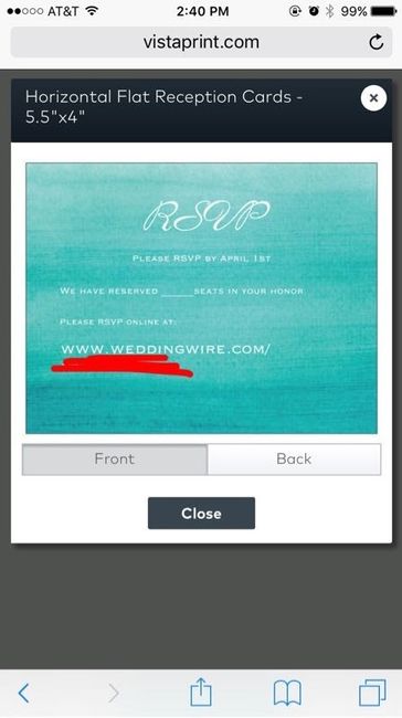 Online rsvp insert look ok?