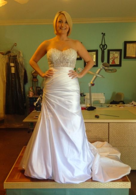 Show me you in your dress versus the model!
