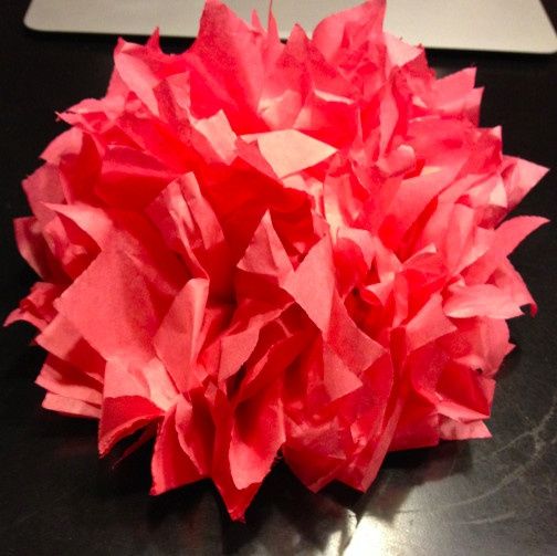 Look at my tissue paper poms!!! (pic) OMG CUTE!!!!