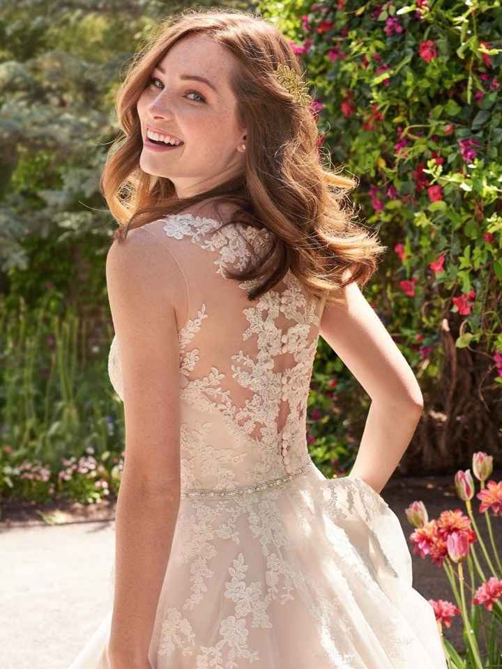 Wedding hair help! I have long hair but the back of my dress is GORGEOUS. Advice welcomed!!