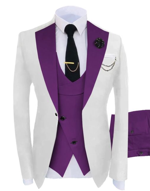 Our wedding colors purple white with black my favorite color is purple i have to have purple in it🥰🥰 2