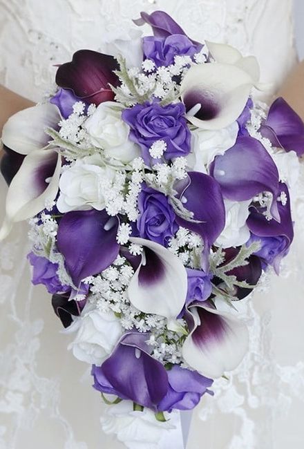 Our wedding colors purple white with black my favorite color is purple i have to have purple in it🥰🥰 6