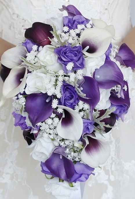 Our wedding colors purple white with black my favorite color is purple i have to have purple in it🥰🥰