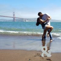 Show me non-conventional engagement pics attire