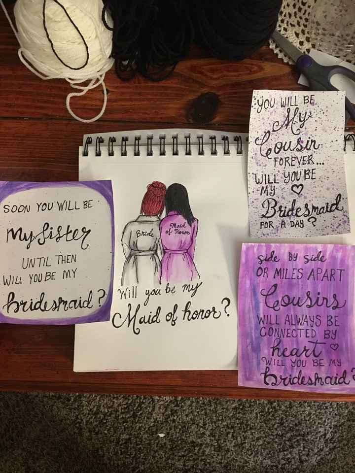 How did you ask your bridesmaids?