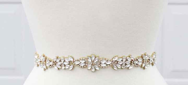 Gold Accessories and Ivory Dress - 1