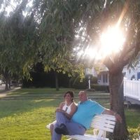 Happily married enjoying this beautiful sunset at our lovely home ♣.