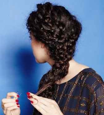 Curly Bridal Braid