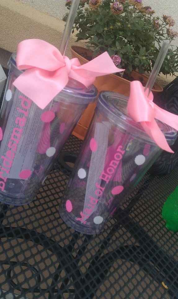 Gave bridesmaids there gifts (: