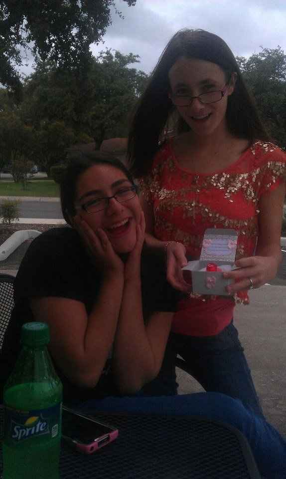 Gave bridesmaids there gifts (: