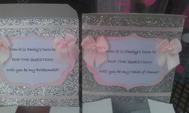 Gave bridesmaids there gifts (: