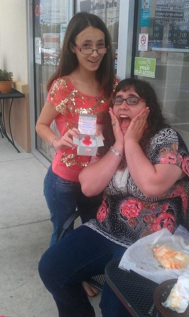 Gave bridesmaids there gifts (: