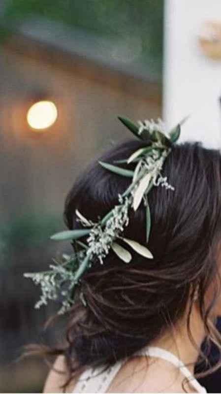 No veil? Eucalyptus crown instead?
