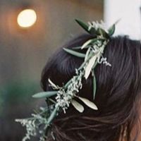 No veil? Eucalyptus crown instead?
