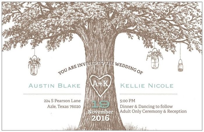 Anne's Bridal Bargains Invitations. Love them! Pics!