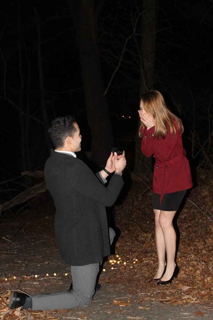 The actual proposal! (Camera made it look super dark)