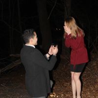 The actual proposal! (Camera made it look super dark)