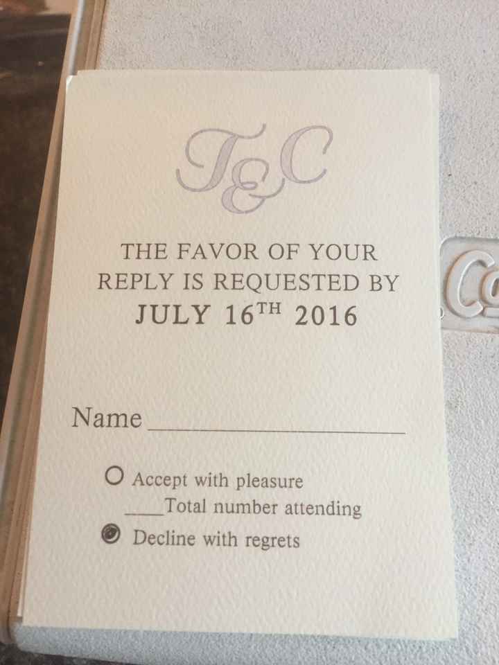 Invitation regret!