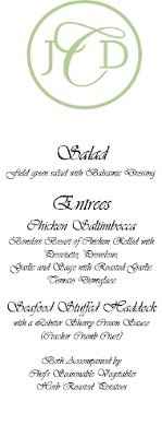 Menu Sample Layout