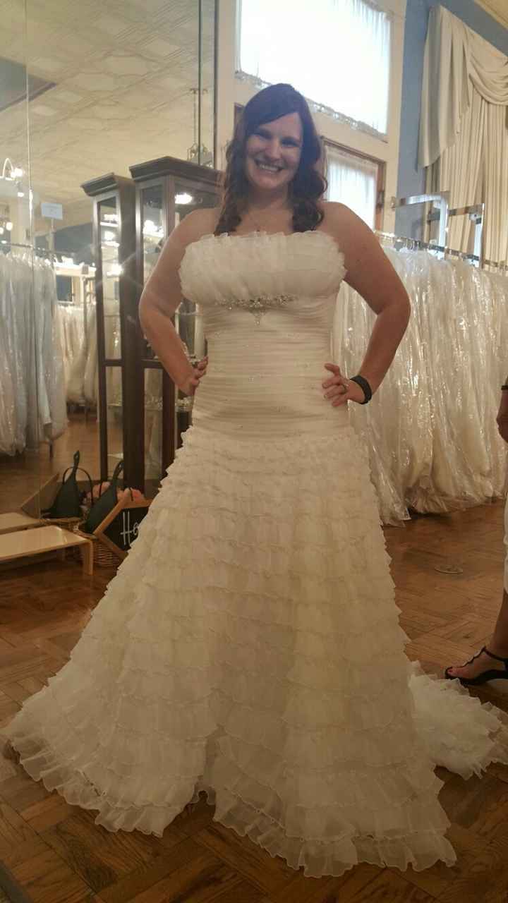What was your least favorite wedding dress on you?