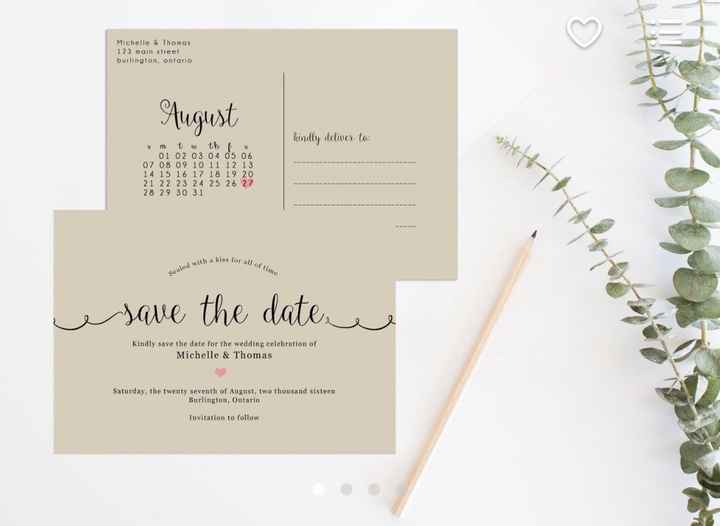 Ordered save the dates