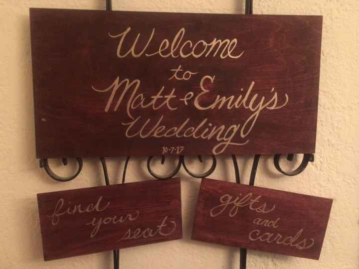 DIY wedding signs