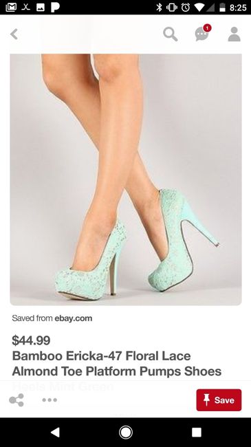 The brides shoes