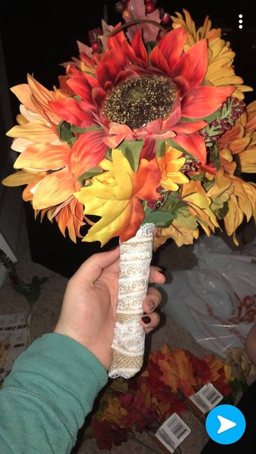 I made my own flowers and roughly spent around 75-100 dollars. Waited until all the stores had a rea