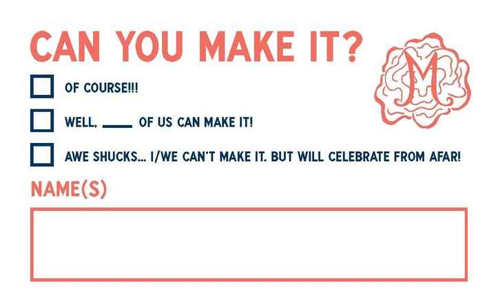 Invitations for college aged family members