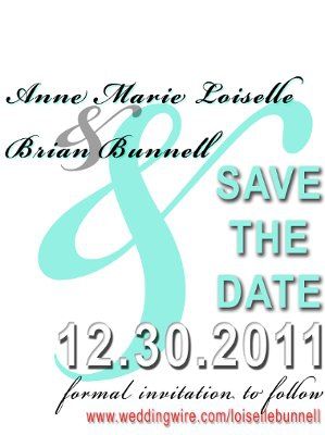 Save the Date Design... and PLACE CARD HOLDER!