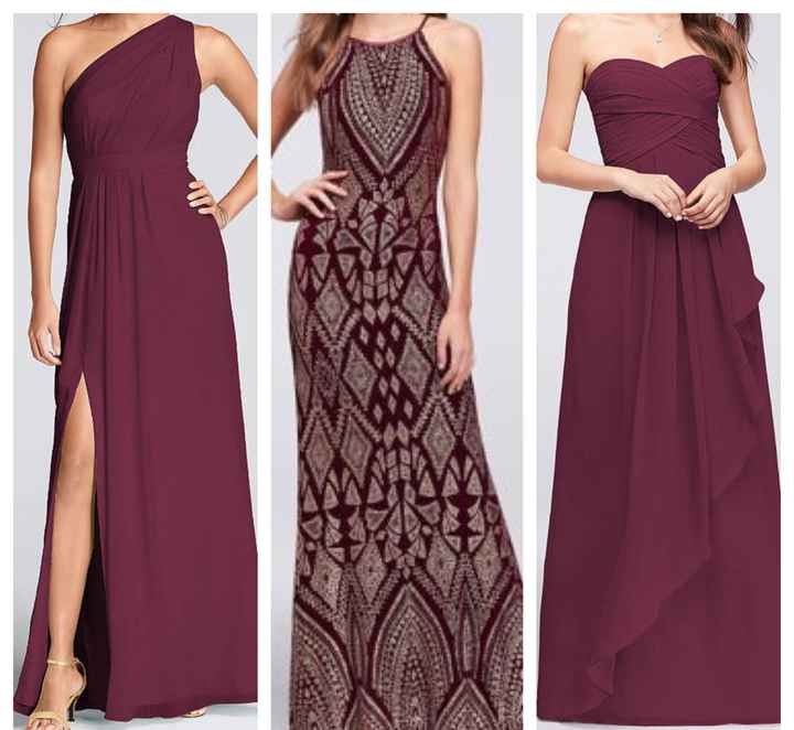 Share your bridesmaid's dresses? - 1