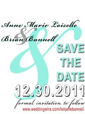 Save the Date Design... and PLACE CARD HOLDER!