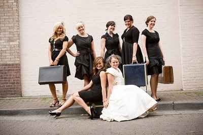 Black bridesmaids dresses -- need some help with pictures!