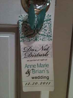 DIY door hangers! & Welcome bags...
