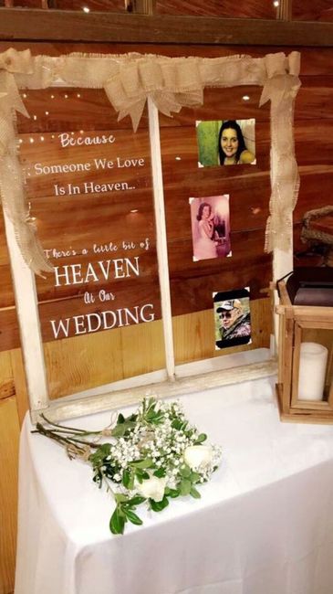 In memory of table