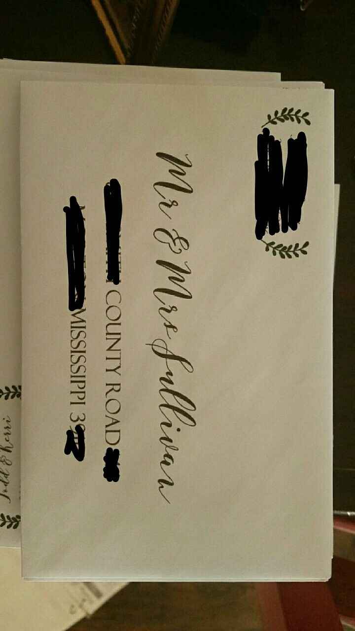 Calligraphy on Invitations