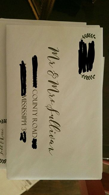 Calligraphy on Invitations