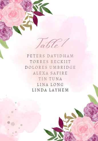 Wedding Seating Templates - 1