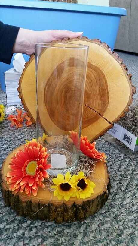 Mocked up centerpieces!